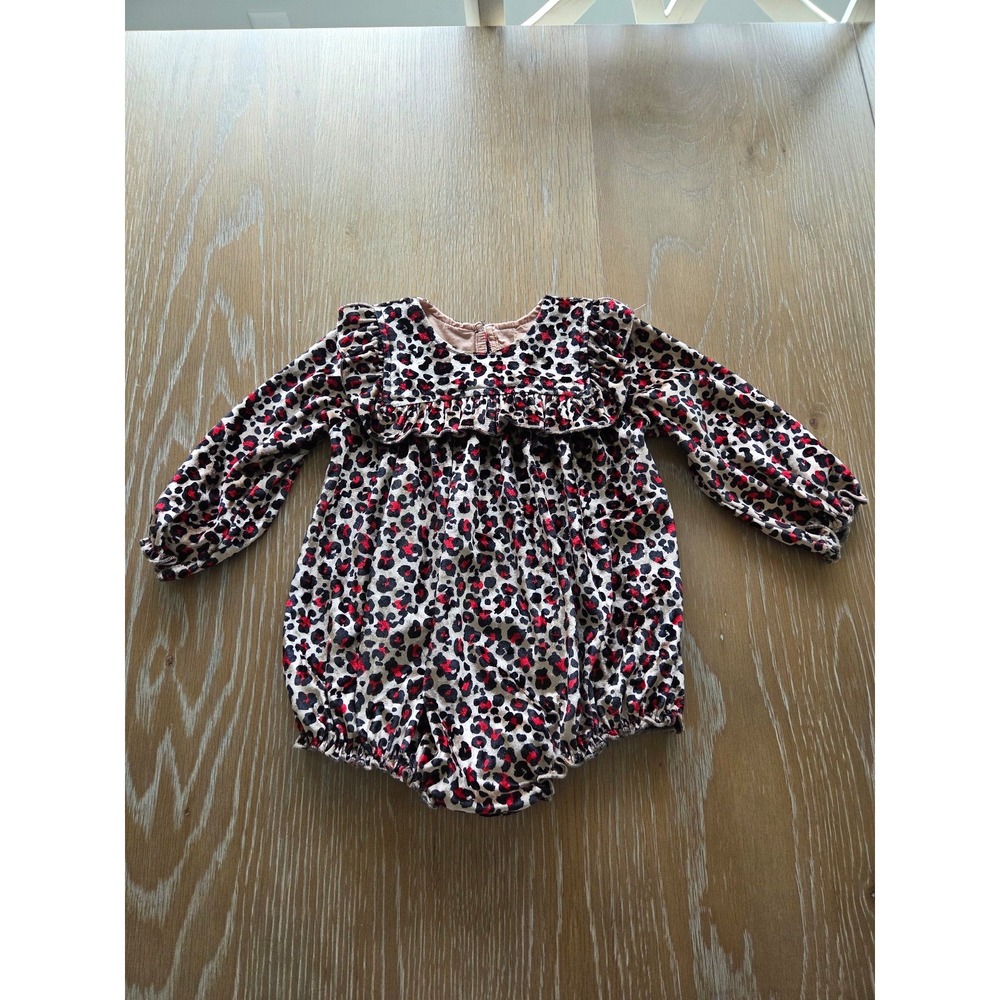 Pink chicken baby girl romper‎ 6-12 mos